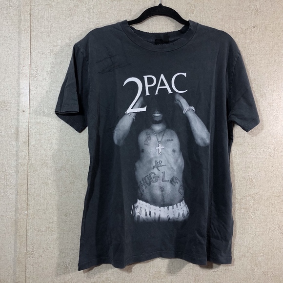 Topshop Tops - TOPSHOP And Finally 2PAC Graphic T-Shirt